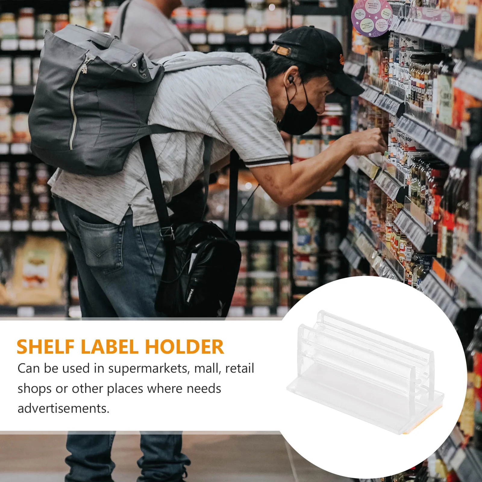 50pcs Mini Self Adhesive Sign Holders Guard Name Tag Holders For Photos Memo Picture Display Stand Changeable Letter Boards