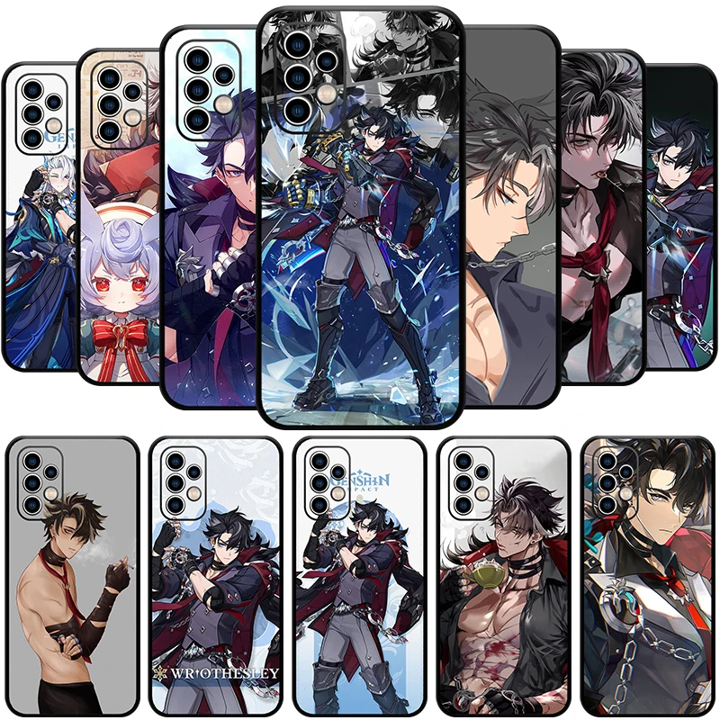 Чехол для телефона Genshin Impact Wriothesley Emissary Iniquity Hydro для SAMSUNG Galaxy A54 53 52 51 F52 A71 note20 ultra S23 M30 M21