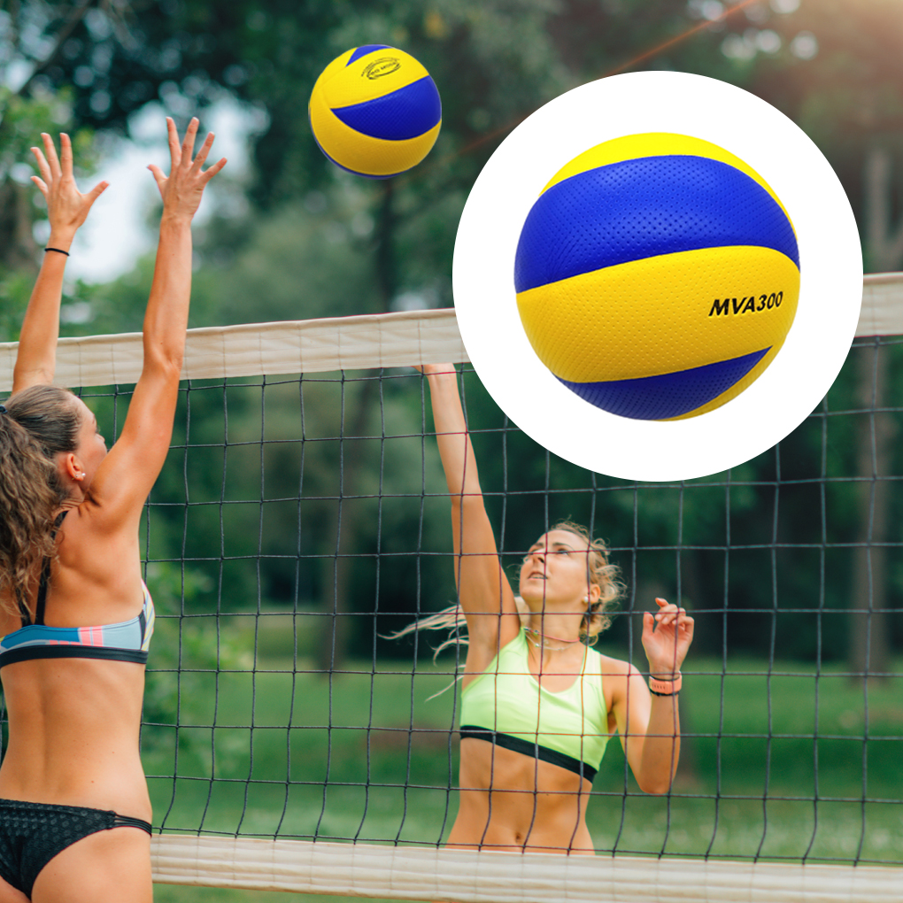 Bola de couro pu tamanho 5 concurso de vôlei toque macio interior esporte ao ar livre treinamento de ginástica vôlei mva300 v300w v200w