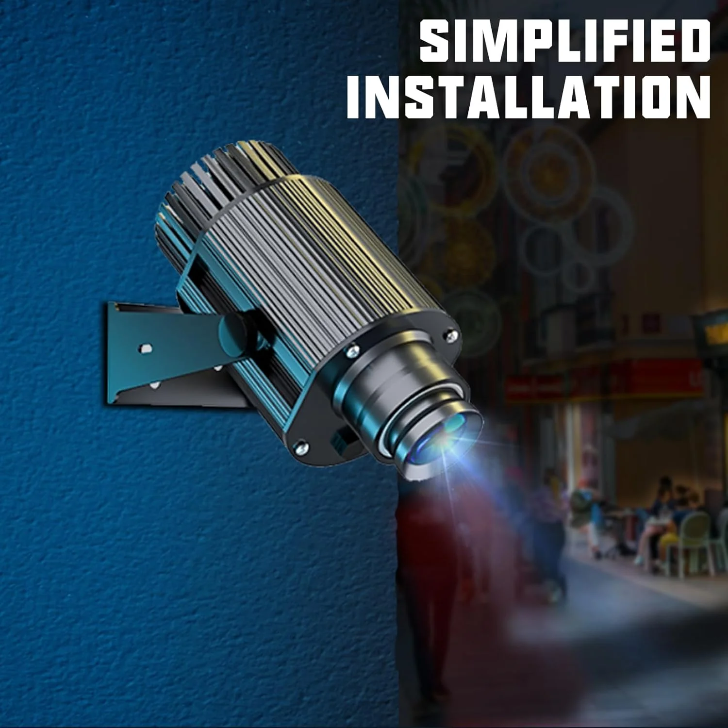 Custom Gobo Projector Light Custom Logo Lights Outdoor LED Rotating Customize Logo Spotlight for Commercial Shop Entrance Floor