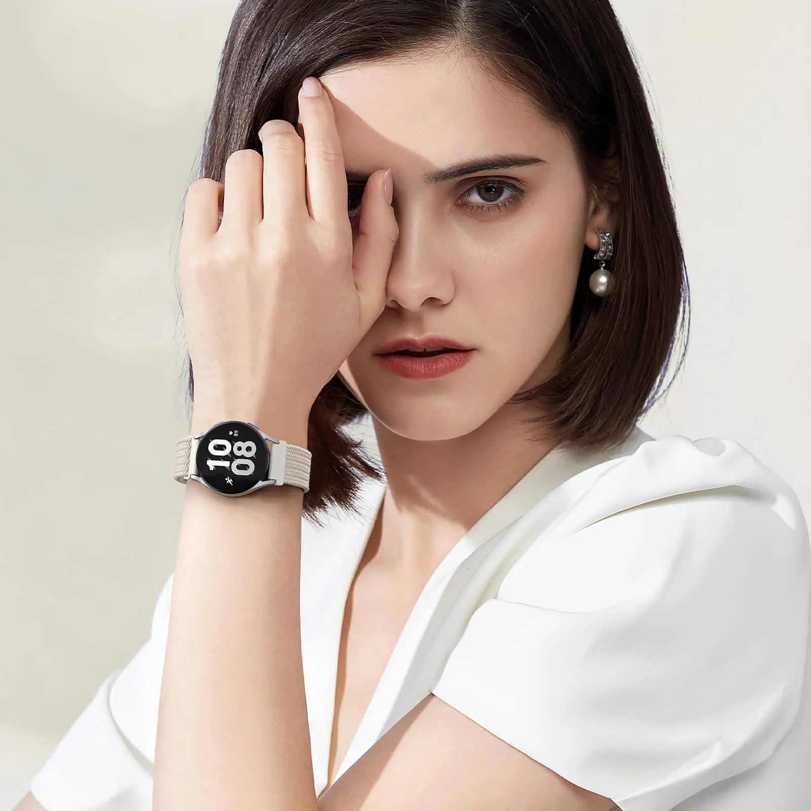 Pulseira de 20mm para samsung galaxy watch 4 clássico/5 pro/46mm/3/active 2/s3 pulseira solo trançada elástica huawei watch gt 2e pro band