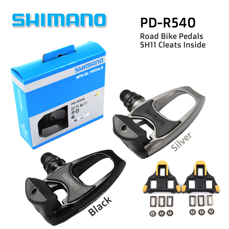 Педаль SPD-SL, оригинальные педали PD-R540, самоблокирующаяся дорожная педаль R540, педали для шоссейного велосипеда с шипом SH11, велосипедная фиксирующая педаль