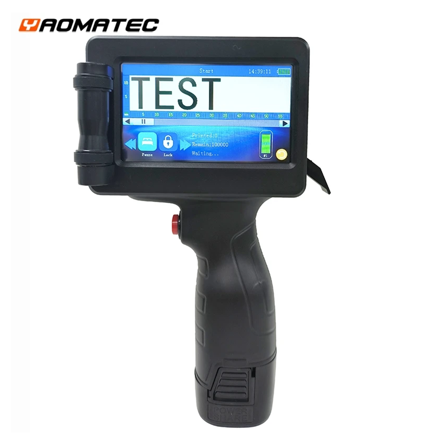 1755 ไม่เข้ารหัส 28 ภาษา 12.7 มม.บาร์โค้ด QR วันหมดอายุป้ายโลโก้แบบพกพา Mini Handheld TIJ เครื่องพิมพ์อิงค์เจ็ทความร้อน
