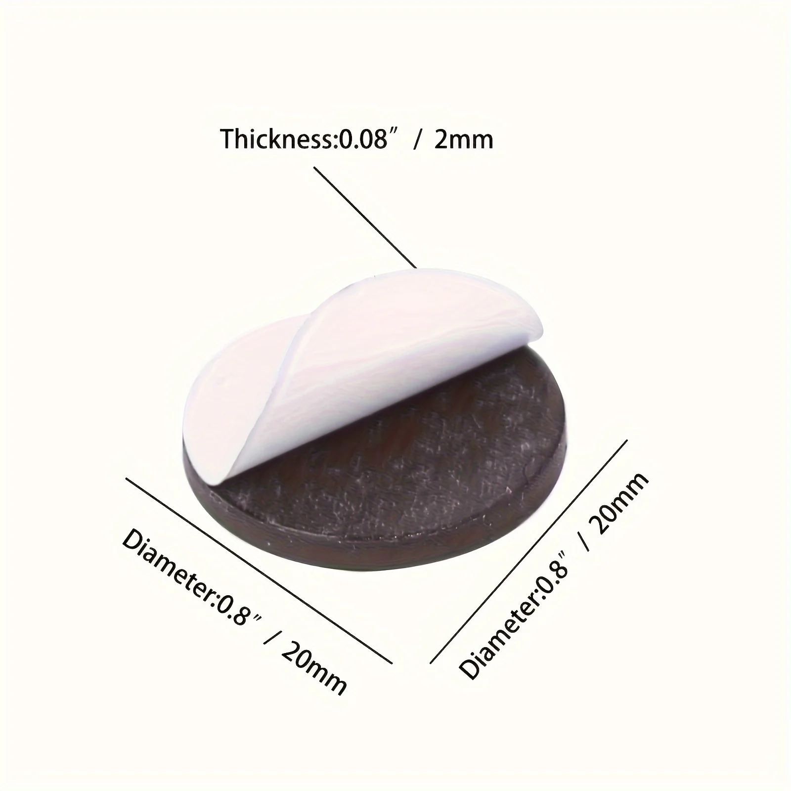 ESHANG Round Magnets Dots with Adhesive Backing for Crafts - Flexible Self Adhesive Magnetic Tape - Flexible Magnet Sheet