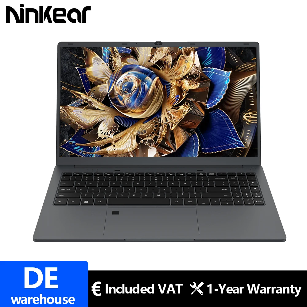 Ninkear A15 Air-laptop EN Ryzen ™   3 3200U 16 GB DDR4 3200 MHz + 512 GB NVME SSD 15,6 inch FHD IPS-scherm 180 °   Openen en sluiten F