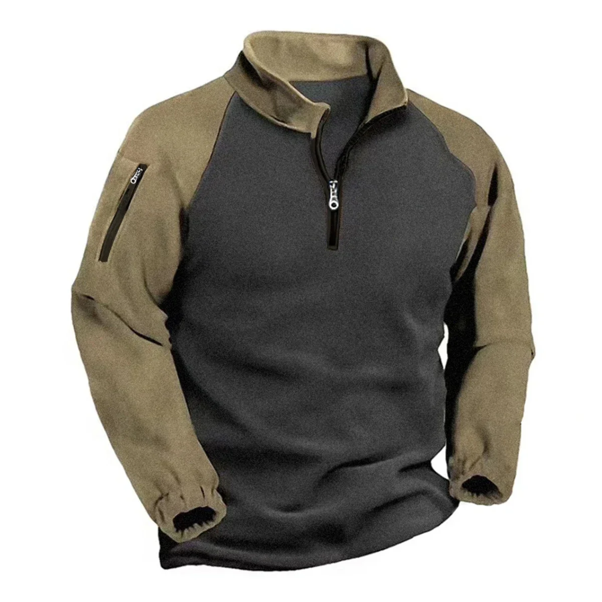 2024 Nowe kurtki taktyczne z zamkiem błyskawicznym Męskie zimowe ciepłe bluzy polarowe Outdoor Hunting Shooting Patchwork Pullover Coats Men