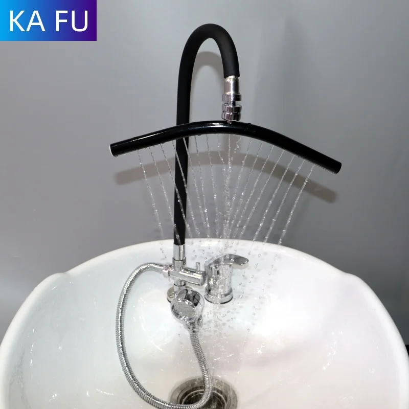 Cabeça de chuveiro spa para shampoo pia torneira cabeça de chuveiro para shampoo cama tigela lavagem salão de beleza estilo cuidados com o couro cabeludo cachoeira ajustável