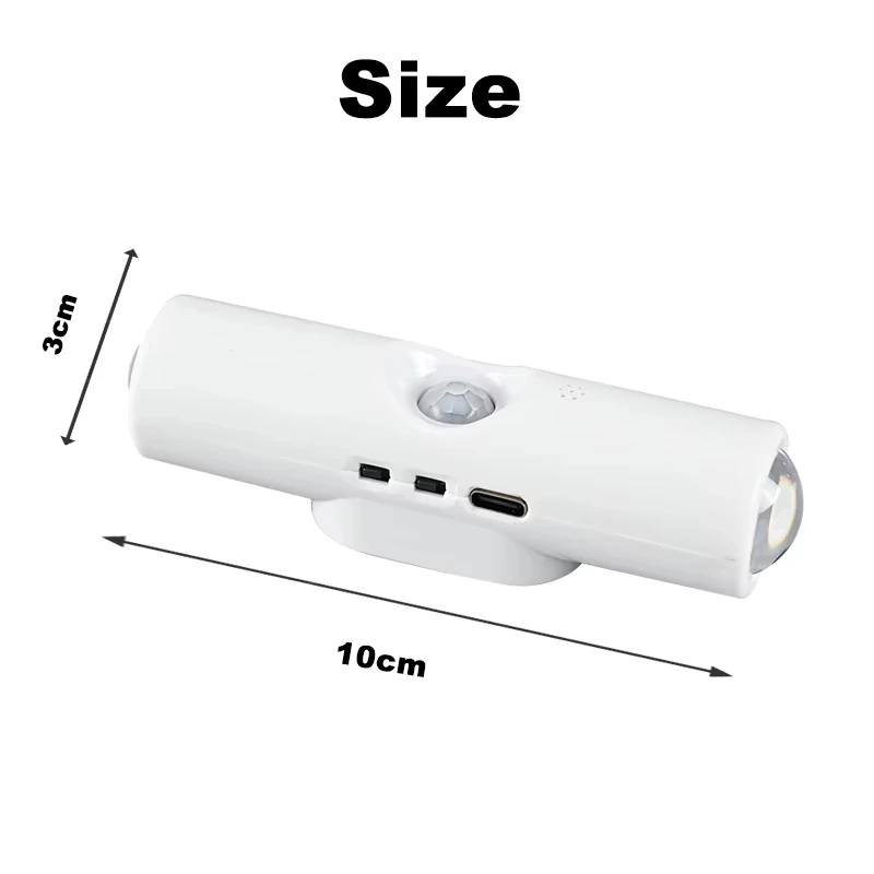 Double-head Cabinet Lamp Under Kitchen Spotlight with Motion Sensor Tri Color White or RGB Optional Rechargeable Sunset Light