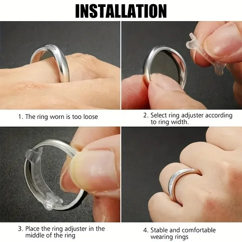 12 Stück 1 Set Ring-Einstellpad, Ringgrößenversteller, festes Reduktionspad