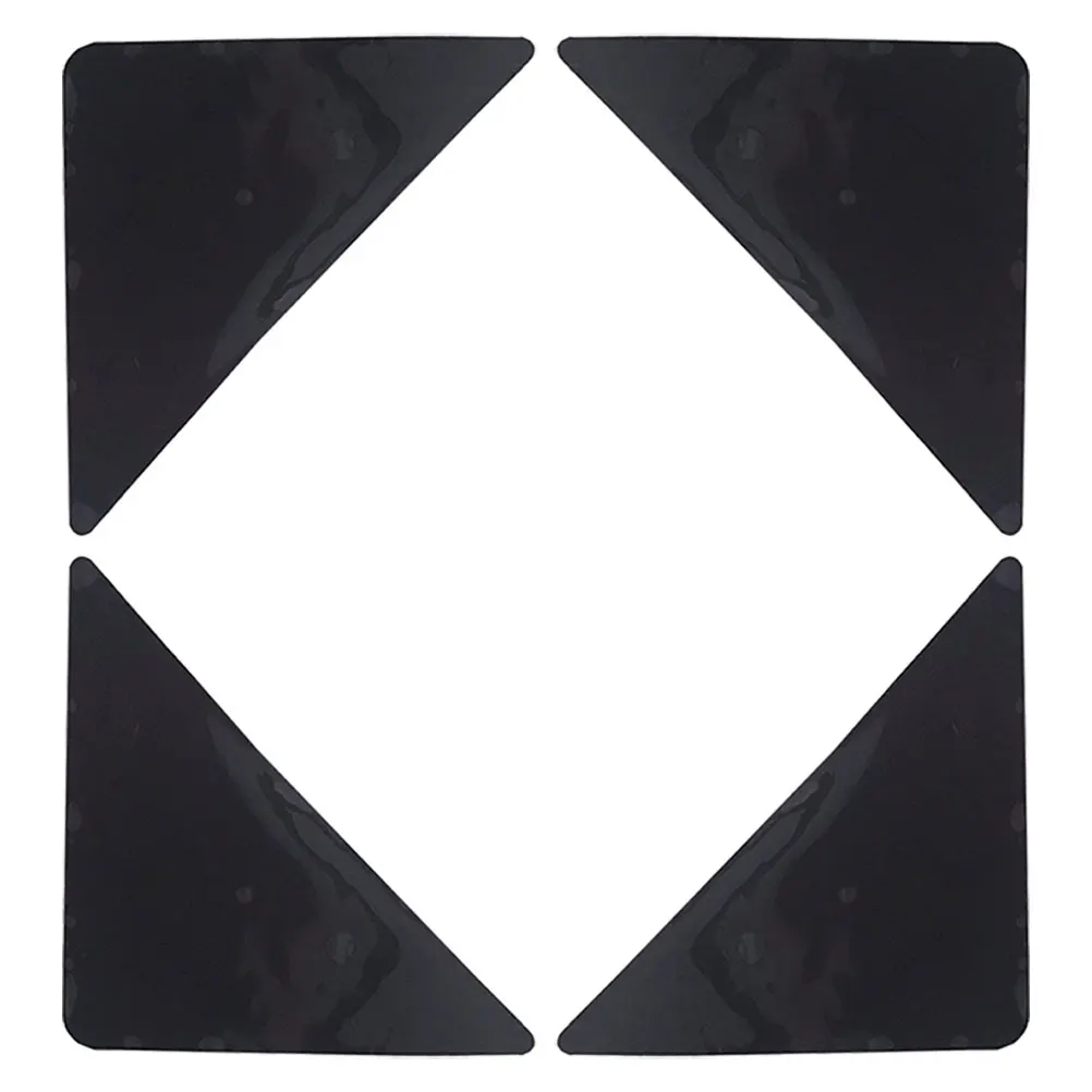4pcs Carpet Fixing Grippers Pu Material Non Slip Rug Stickers Adhesive Backing Easy Install Carpet Corner Protector For Hardwood