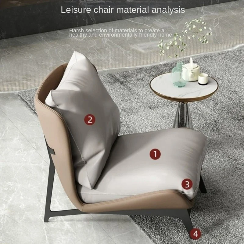Lazy Sofa Living Room Single Sofa Modern Simple Bedroom Balcony Shaped Leisure Single Sofa Chair New