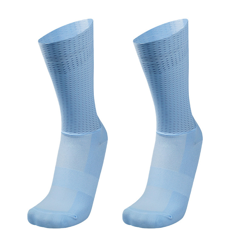 Aero Silica nuevo Gel Calcetines de verano equipo de bicicleta antideslizante Ciclismo transpirable Calcetines deportivos de carreras profesionales hombres mujeres Calcetines Ciclismo