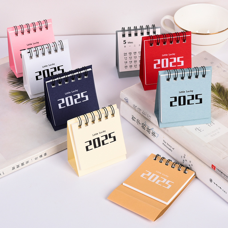 Calendrier mini bureau simple 2024.8.-2025, liste de tâches, calendrier 03, calendrier, licence de table, fournitures de bureau à domicile