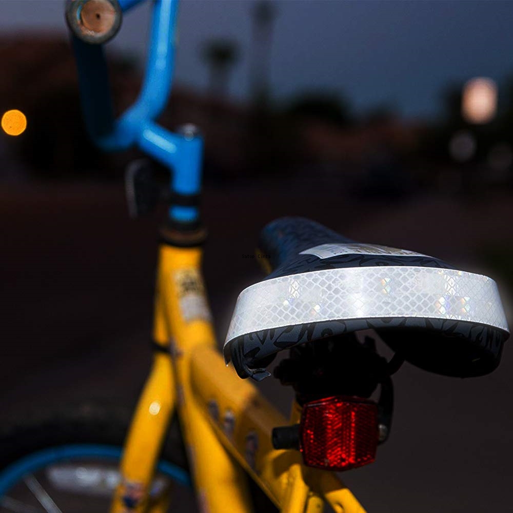 High Intensity Retro PET Reflective Tape White 25mm*5m Waterproof Warning Safety Reflectors Stickers Adhesive Strips For Bicycle