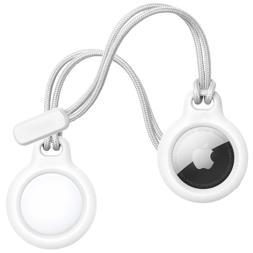 สําหรับ Apple Airtags Locator พร้อมสายคล้องป้องกัน Anti-Lost พวงกุญแจสําหรับ Airtag ผู้ถือ Tracker คีย์กระเป๋ากระเป๋าเดินทาง