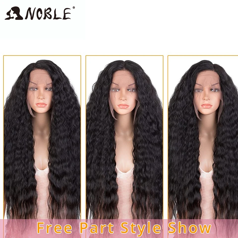 13x7 peruca frontal do laço 30 "rizo com cabelo do bebê para as mulheres parte livre peruca frontal do laço de alta temperatura onda de água peruca sintética