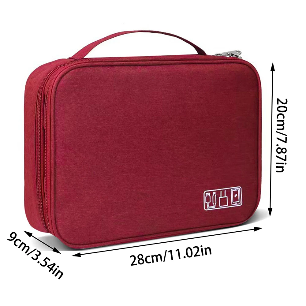 Portable Digital Storage Bag Data Cable Organizer Power Bank Electronic Devices Gadget Storage Pack Makeup Travel Organize Pouch