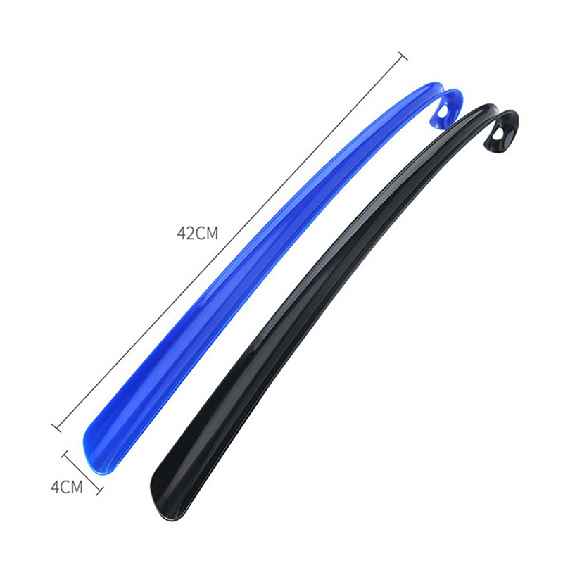 Chausse-pied Long en plastique avec crochet incurvé, 1 pièce, Durable, Portable, confortable, poignée antidérapante, lève-chaussures