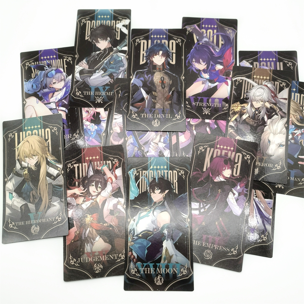 22 Blatt/Set HOT Game Honkai Star Rail HD Tarotkarten Fotokarten Postkarten Kafka DanHeng Blade JingLiu Fans Sammlungen Geschenke