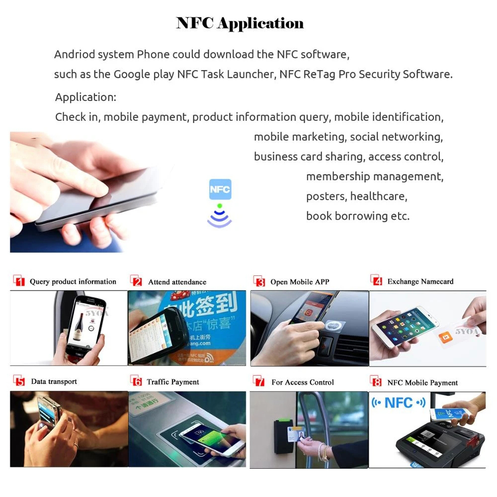 50/100PCS 13.56Mhz Plastic Nfc Business Card NTAG® 215 RFID Card for Social Media Information Programmable