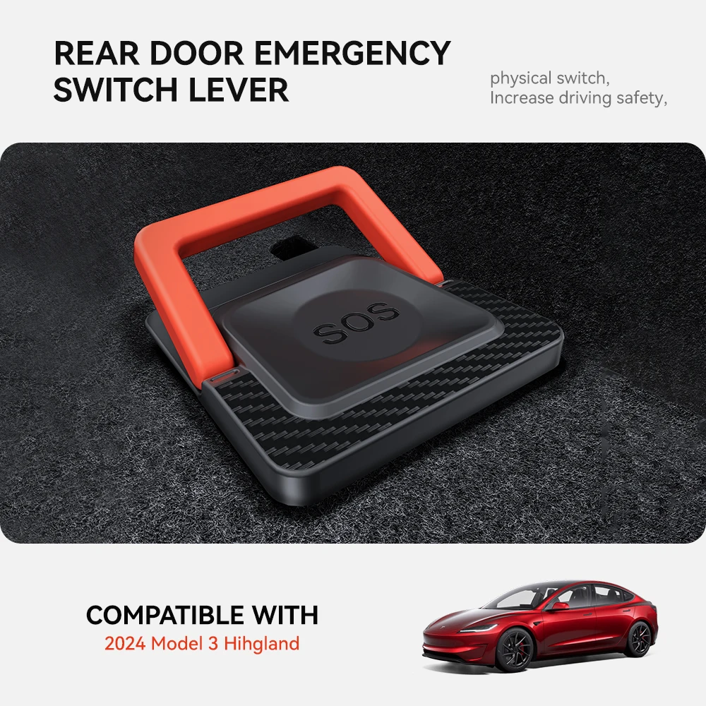 YZ For Tesla Model 3 Y Highland Juniper 2021-2025 Rear Door Emergencies Safety Pull Rope Emergency Handle Car Accessory
