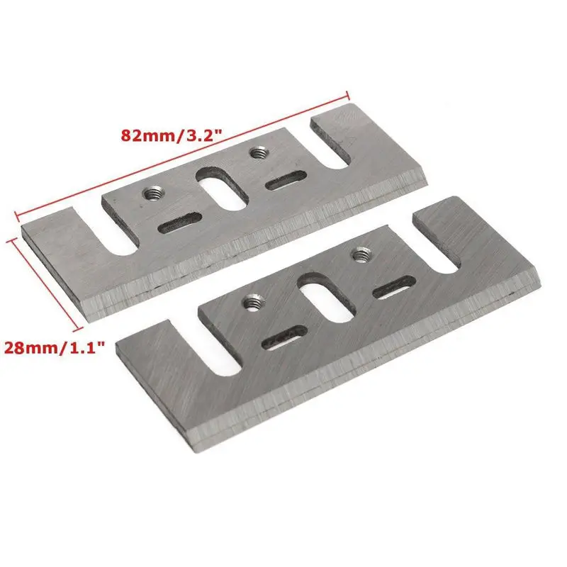 Makita 1900B KP0800 F20 DEWALT D26676 DW680 용 2Pcs 82mm 목재 대패 블레이드 전기 대패 칼 교체