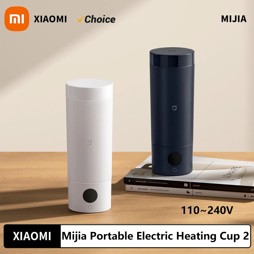 NOWY XIAOMI Mijia Przenośny Czajnik Elektryczny 2 Kubek Termiczny Szybki Podgrzewacz Wody 350ml Inteligentny Czajnik Termiczny z Regulacją Temperatury Podróżny (CN)