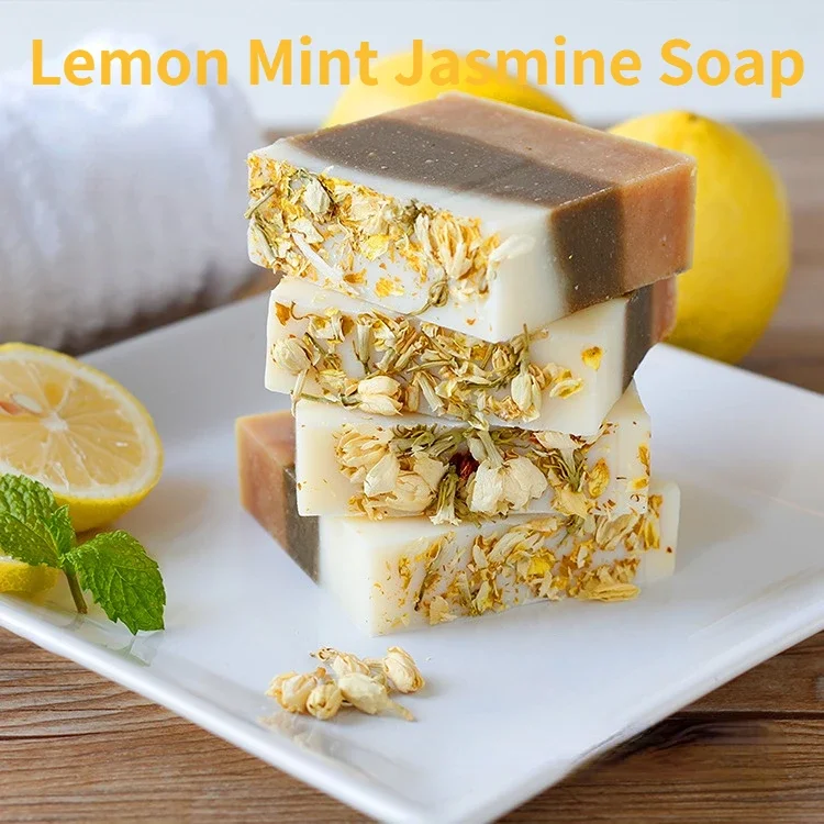 Handgemachte Gardenia-Seife, Rose, Meersalz, Zitrone, Minze, Jasmin, ätherisches Öl, niedrige Temperatur, kaltgefertigt, Lavendel, 95 g