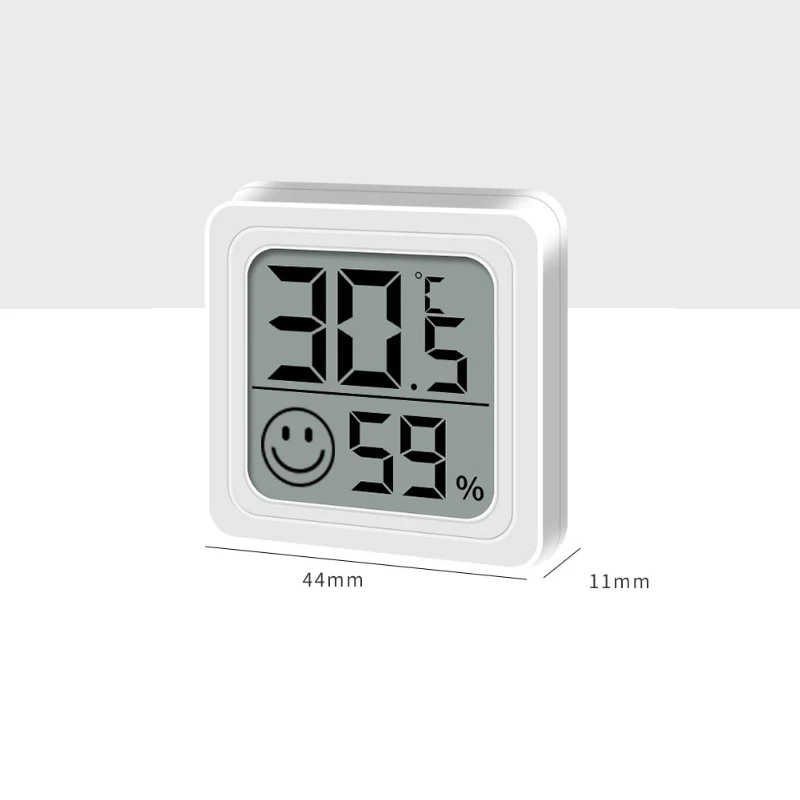 Mini Digital LCD Termômetro e Higrômetro, Interior Alta Precisão, Sensor de Temperatura, Higrômetro Doméstico