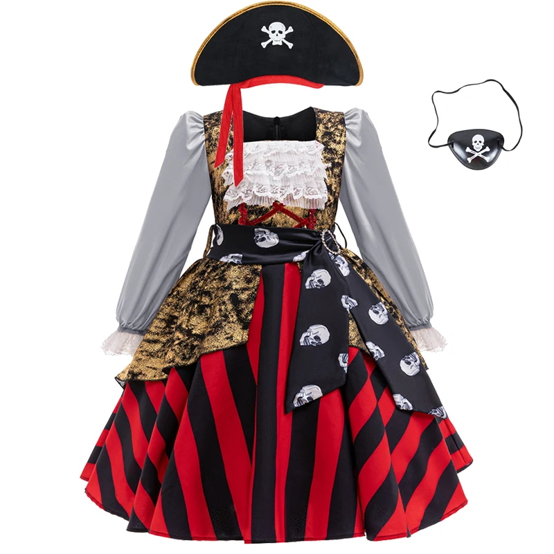 2025 novas crianças de manga comprida princesa saia cosplay meninas vestido de halloween roupas infantis 3-10 anos de idade menina clothing3ps