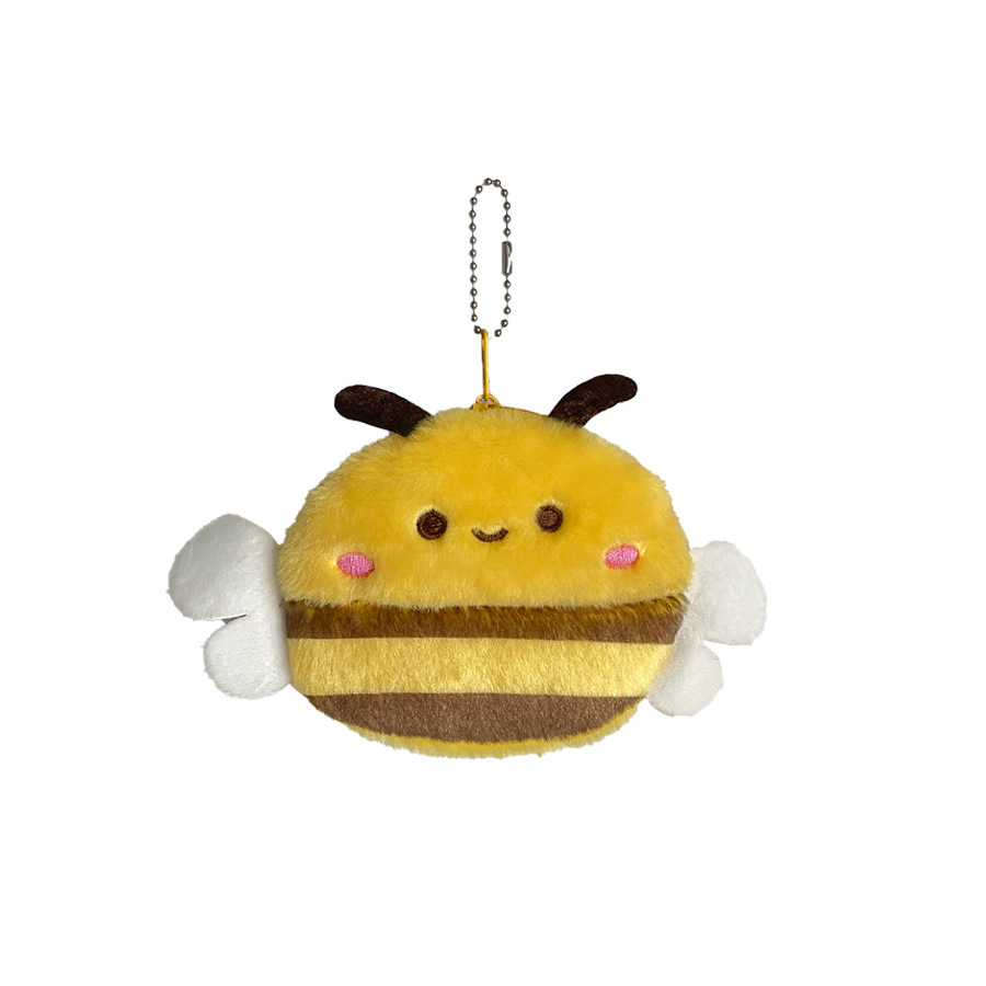 Monedero de felpa con forma de abeja para niños, bolsa para dinero con forma de abeja, muñeco de animal de dibujos animados, colgante, bolsa de almacenamiento de moda, bolsa pequeña, almacenamiento de oficina