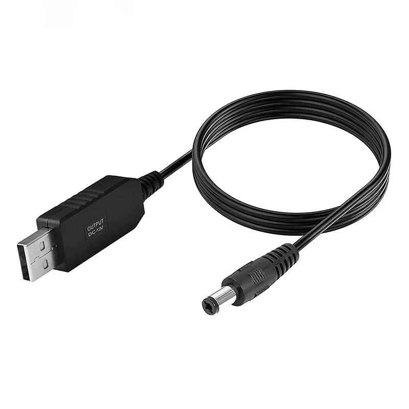 5.5*2.1 มม.WiFi to Powerbank สายเชื่อมต่อ DC 5V ถึง 12V สาย USB Boost Converter Step-up สําหรับ wifi Router โมเด็มพัดลม