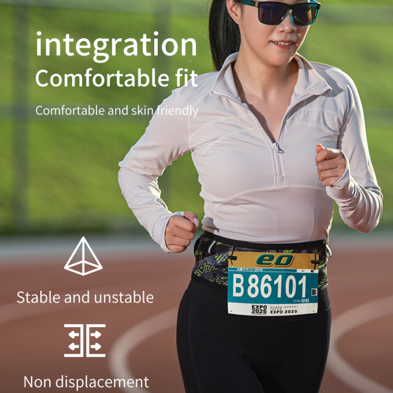 Neueste W1001 Neueste Woven Elastische Sport Taille Pack Laufende Rennen Nummer Gürtel Für Triathlon Marathon Radfahren Bergsteigen