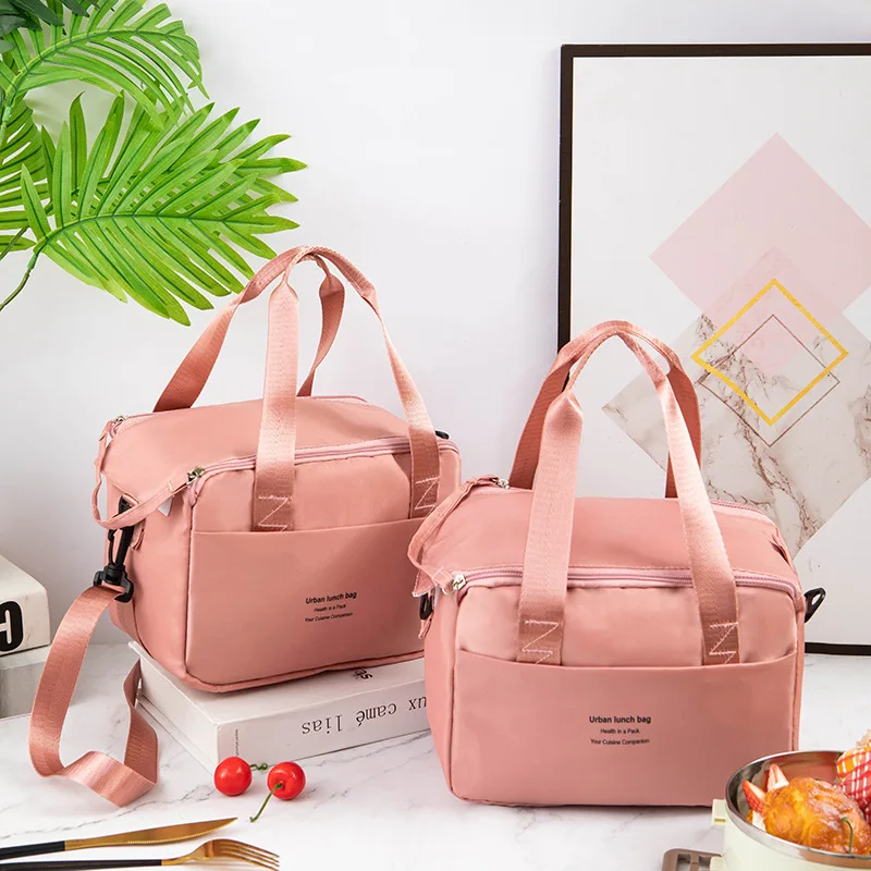 Bolsa de almuerzo aislada, bolsa de almuerzo de mano para estudiantes, bolsa de almuerzo de oficina de alto valor, bolsa de almuerzo impermeable de papel de aluminio