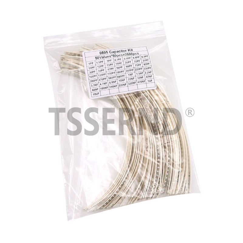 2500 Uds 0402 0603 0805 SMD Kit surtido de condensadores cerámicos 50 valores 1pF - 10uF 100PF 10NF 100NF 0,47 UF 1UF juego de capacitancia de Chip