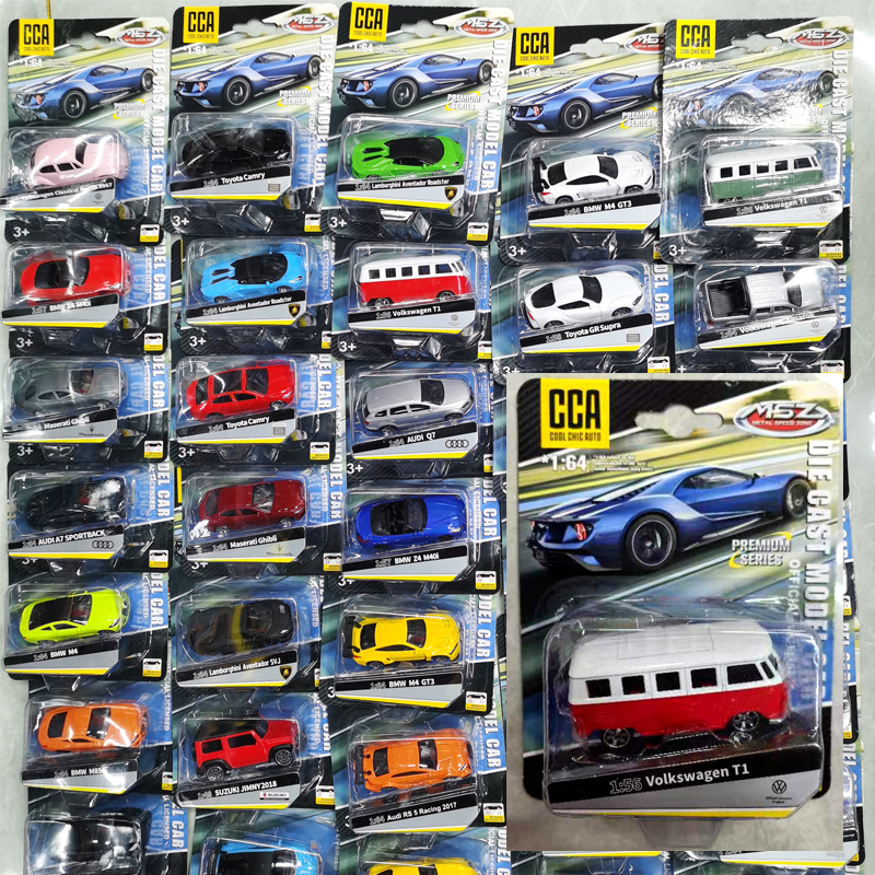 CCA MSZ 1:62 Volkswagen Bus Collection Modelo de carro de liga de corrida Carro de brinquedo infantil Fundição Função de retrocesso Nível de coleção