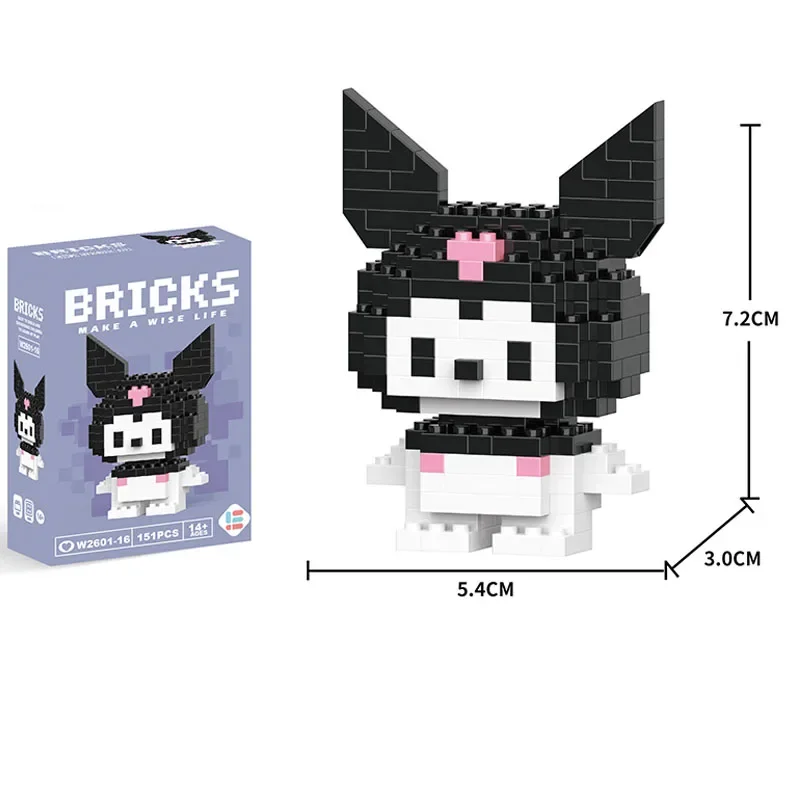 Sanrio Hello Kitty Building Blocks Cartoon Character Melody Assembled Model building block Dolls Toys Children Gifts