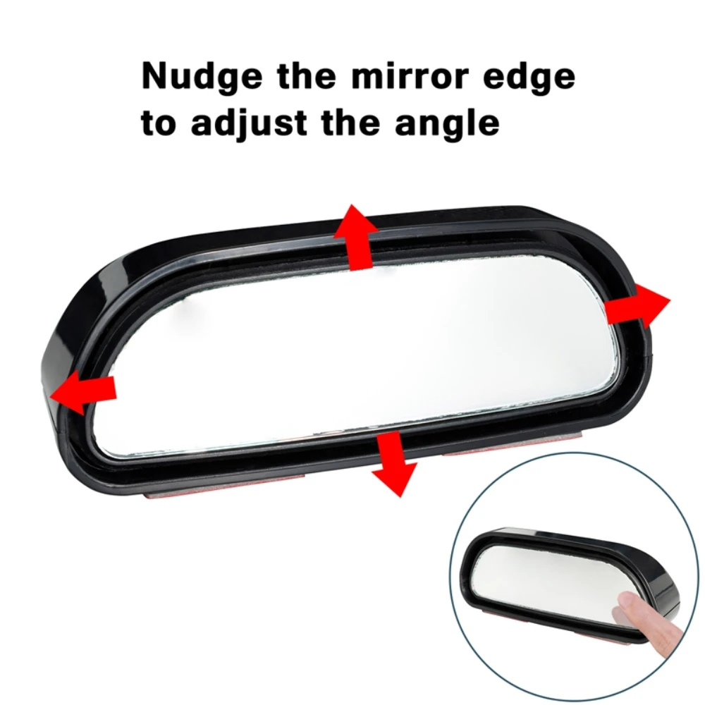 Espejo trasero lateral gran angular ajustable de 360 grados espejos convexos de punto ciego para espejo retrovisor auxiliar de estacionamiento inverso de coche