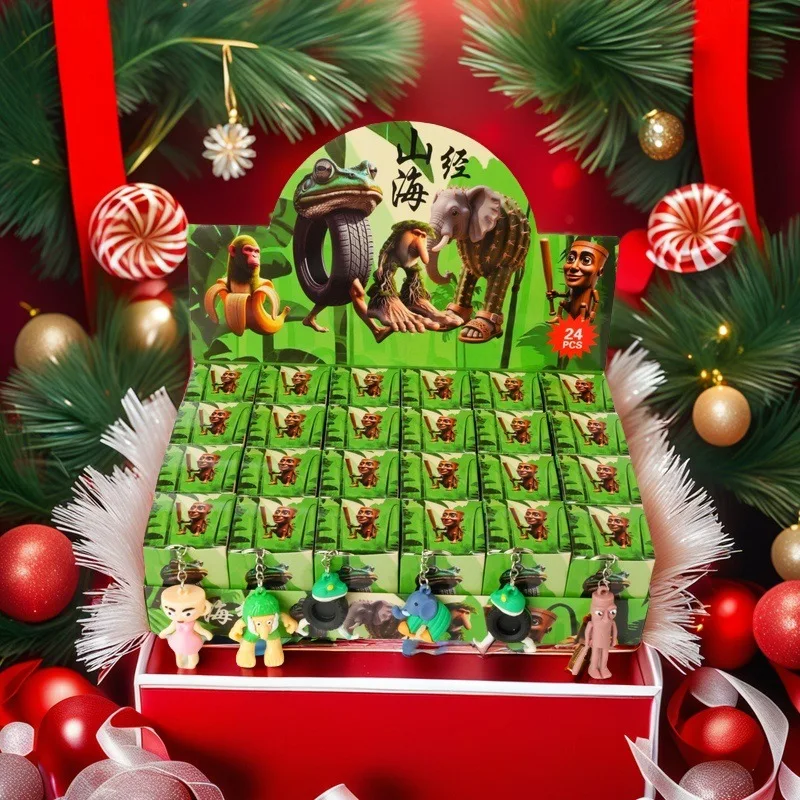 24PCS Italiaanse Brainrot Blind Box Speelgoed Tralarero Tralala Tungtung Sahur Bombardinocrocodilo Figuren Sleutelhanger Collectible Speelgoed