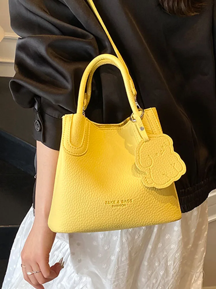 Bolsa Tote mata e Faionável para Mulheres, Bolsa de Ombro Estilo Coreano, Novo Modelo de Primavera Verão em Couro PU