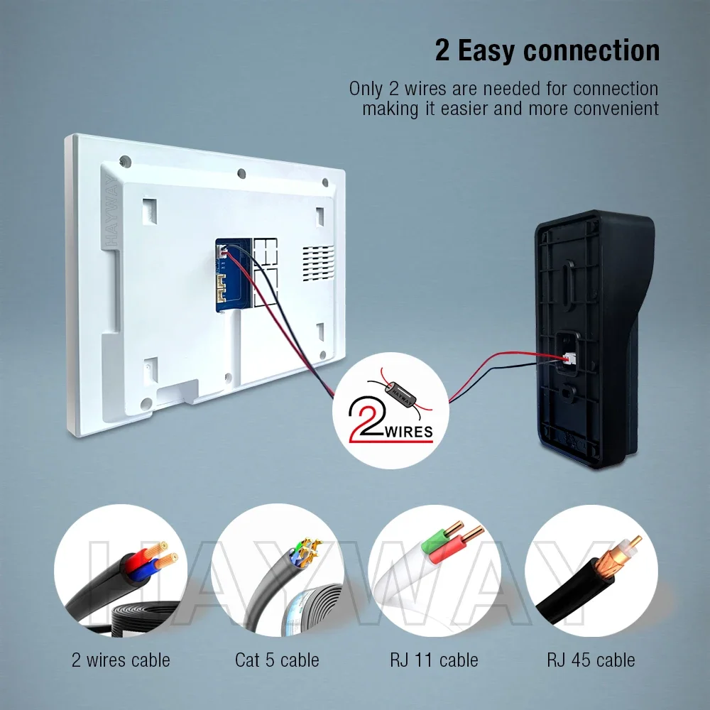 2 Draad IP Tuya Wifi 1080P Video Intercom Video Deurtelefoon 7 ''Kleur Touchscreen Camera Deurbel deur Beveiligingssysteem