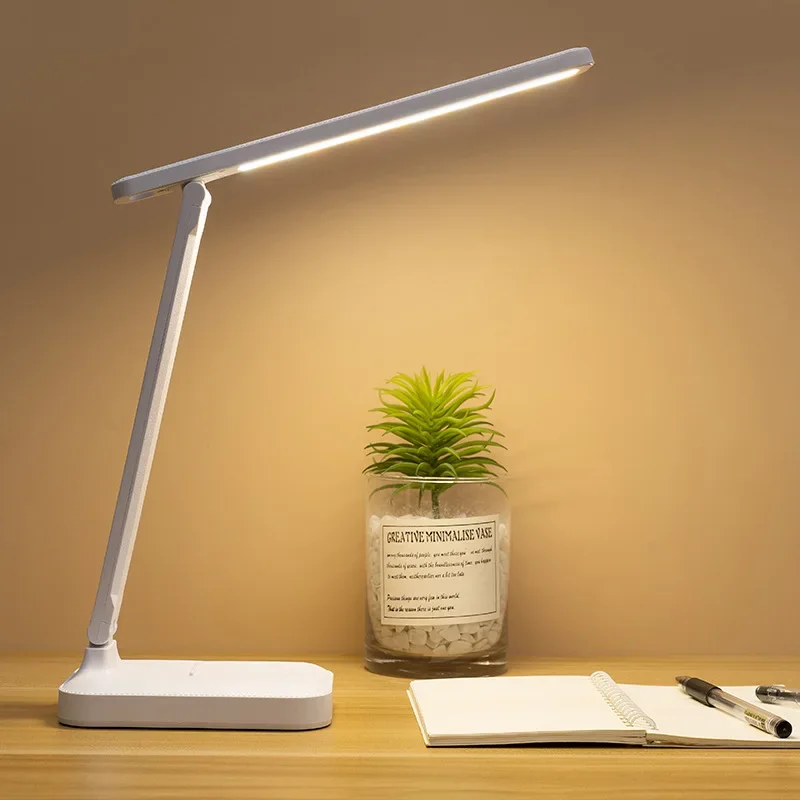 Luz LED para libros, mesa plegable táctil, lámpara de noche, lectura de cabecera, protección ocular, carga USB, luz nocturna, libros de lectura para habitación