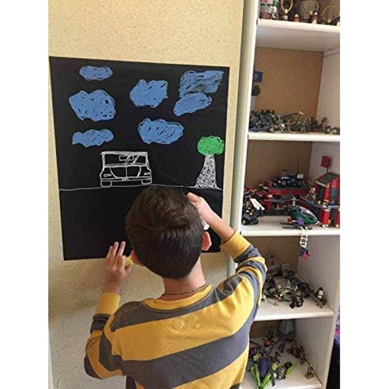 Tableau noir autocollants tableau à craie effaçable PVC dessiner murale décor tableau autocollant mural pour chambres d'enfants chambre bureau 45x200 cm