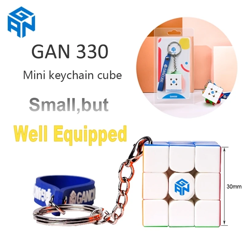 GAN330 พวงกุญแจ Cube 3x3x3 ปริศนา Magic Speed De Velocidad 328 ของเล่น