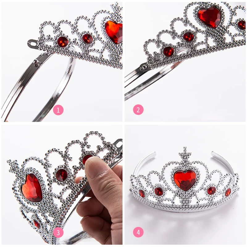 เด็กอัญมณีมงกุฎ Scepter ของเล่นเจ้าหญิงเครื่องแต่งกายอุปกรณ์เสริมสาวน่ารัก Headdress Magic Wand ของเล่นเด็กของขวัญวันเกิด