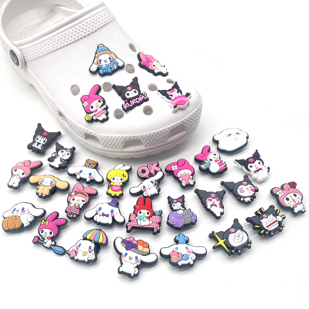 30 tipi di Aoger Sanrio Ciondoli per scarpe per zoccoli Sandali Decorazione Accessori per scarpe Ciondoli