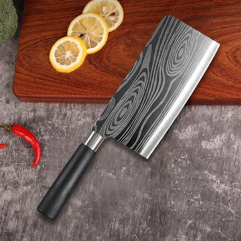 เลเซอร์ดามัสกัสรูปแบบยูทิลิตี้มีดครัวกรรไกร Sharpening Rod ชุดสแตนเลส SHARP Slicing มีดเชฟเครื่องมือทําอาหาร
