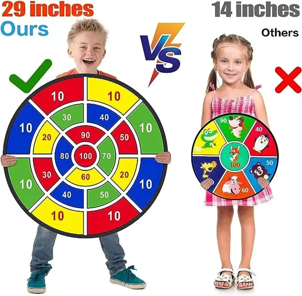 เด็ก Sticky Ball 74 ซม.ขนาดใหญ่ DART BOARD ครอบครัว Interactive เกมการศึกษาเลขคณิตในร่ม/กลางแจ้งกีฬาของเล่นของขวัญ