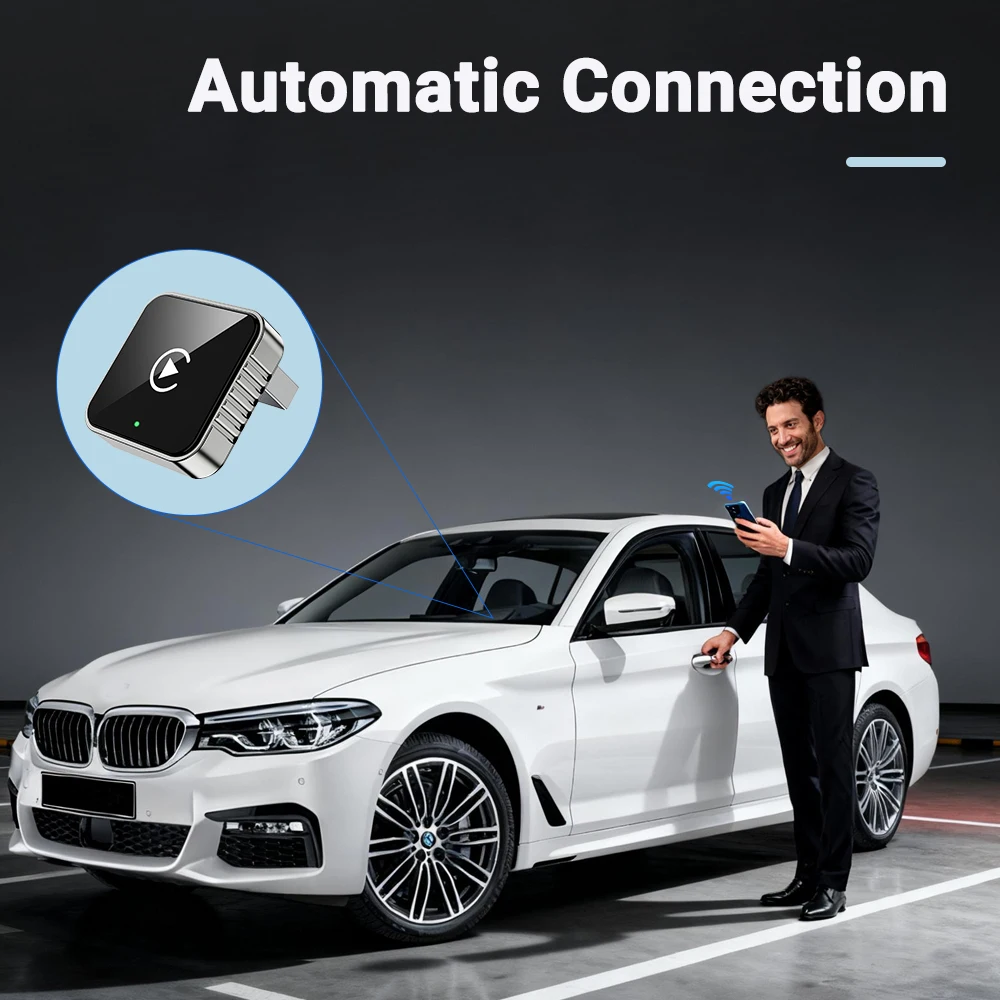 XUDA 2-in-1 verkabelt mit kabellosem CarPlay-Android-Auto-Adapter für OEM-Autoradio mit USB-Dongle, Smart Mini Box, Plug-and-Play-Blueto