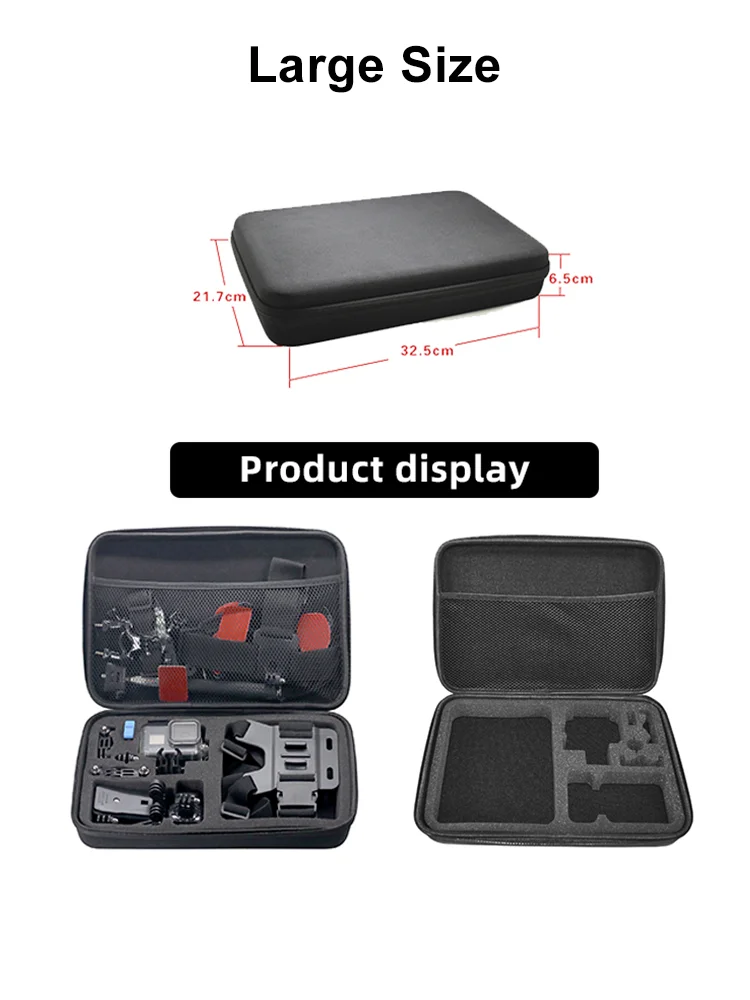 L/M/S Custodia da viaggio Scatola da trasporto per Gopro Hero 13 12 11 10 9 8 SJCAM SJ4000 AKASO DJI Osmo Action Camera Accessori